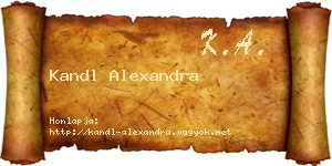 Kandl Alexandra névjegykártya