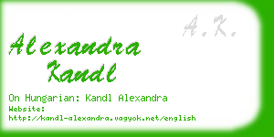 alexandra kandl business card